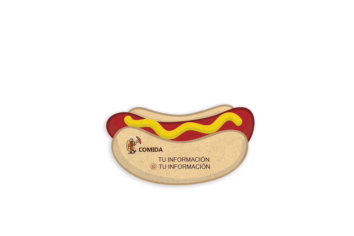 Imán Publicitario Forma Especial, Diseño Hot Dog