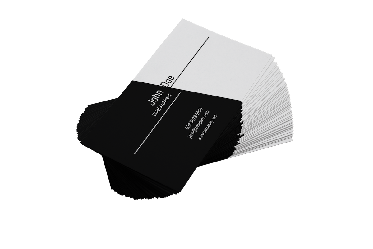 Tarjetas de Presentación Rectangulares, Impresión 1 cara, Diseño White & Black
